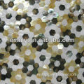 Black lip mother of pearl white freshwater shell mosaic hexagon